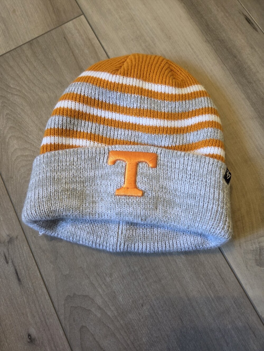 '47 Tennessee Stripe Knit Beanie - Gray & Orange